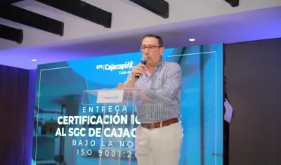 El gerente general de Cajacopi EPS, Roberto Solano Navarra.