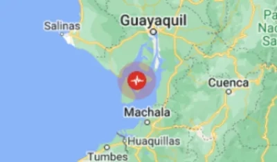 Zona donde ocurrió el sismo en Ecuador. 