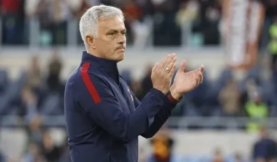 José Mourinho, entrenador de la Roma de Italia.