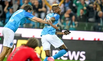 El nigeriano Victor Osimhen marcó el gol del empate del Nápoles ante Udinese.