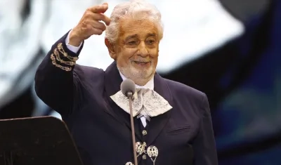 El tenor español en el concierto que ofreció en el coliseo cubierto de Envigado