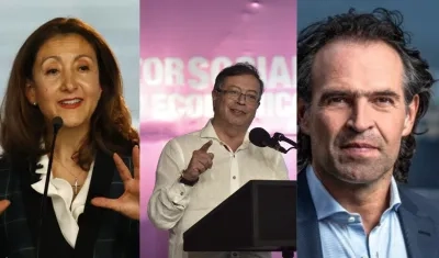 Ingrid Betancourt, Gustavo Petro y Fico Gutiérrez.