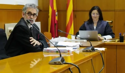 El abogado de Dani Alves, Cristobal Martell en la Audiencia de Barcelona.
