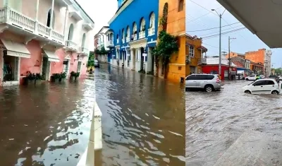 El Centro Histórico de Cartagena quedó completamente inundada