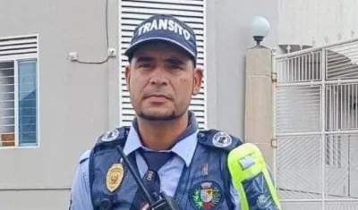 Jaiber Hincapié Inocencio, agente de tránsito asesinado. 