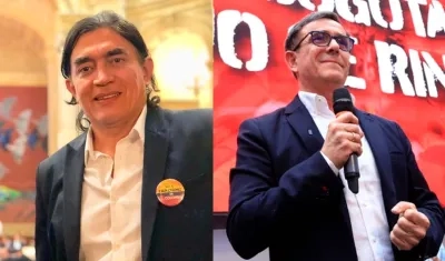 Gustavo Bolívar, por el Pacto Histórico; y el general (r) Jorge Luis Vargas, del partido Cambio Radical, candidatos a la Alcaldía de Bogotá.