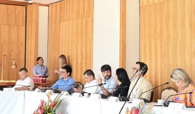 Algunos de los alcaldes, entre esos Jaime Pumarejo, durante el encuentro en Santa Marta.
