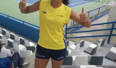 María Fernanda Herazo, oro en el tenis femenino.