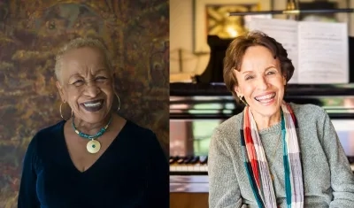 Las maestras Teresita Gómez y Blanca Uribe, destacadas pianistas colombianas