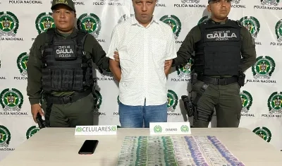  Kevin José Castañuelas, capturado por la Policía Metropolitana de Barranquilla.