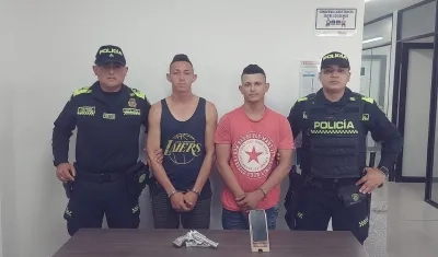 Kevin Leonina Torres y José Luis Ríos Zambrano, capturados.
