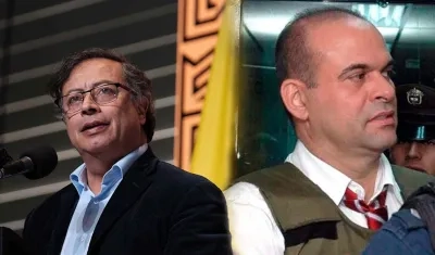 El Presidente Gustavo Petro y el exjefe paramilitar Salvatore Mancuso