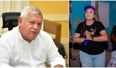 El alcalde de Ciénaga, Luis Tete, y la candidata Shirley Charris