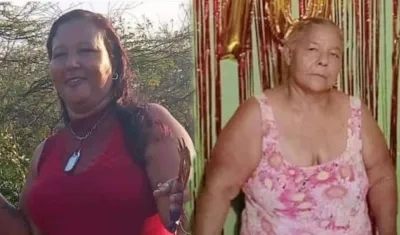 Las dos mujeres asesinadas este domingo en el barrio Villa Esperanza, en Malambo.
