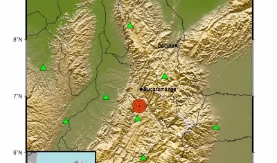 Imagen del sismo reportado.