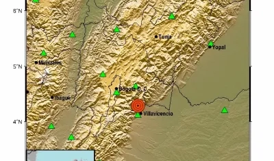 Imagen del reporte del sismo.