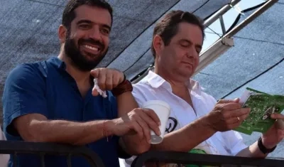 Arturo Char y Germán Vargas en una visita a Barranquilla