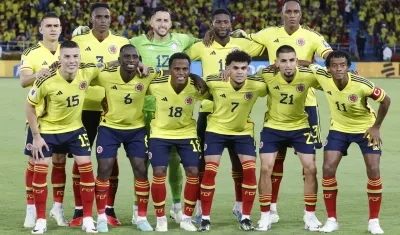 Selección Colombia de mayores que disputa la Eliminatoria Sudamericana al Mundial de 2026.