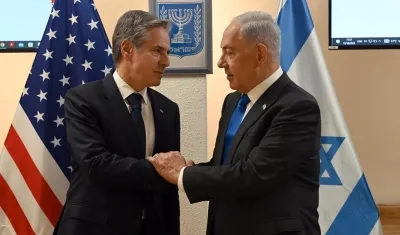 Antony Blinken y el primer ministro de Israel, Benjamin Netanyahu.