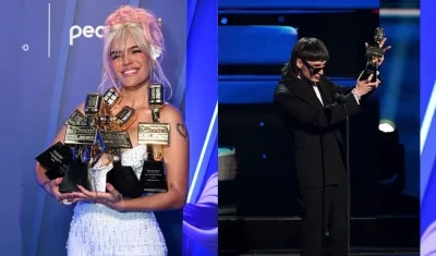 Karol G y Peso Pluma los más premiados de la noche.