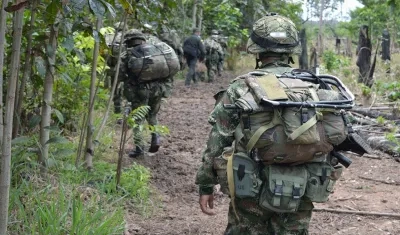 Soldados colombianos. 