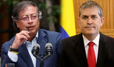 El Presidente Gustavo Petro y el embajador de Israel en Colombia, Gali Dagan