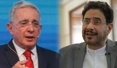 El expresidente Álvaro Uribe y el senador Iván Cepeda