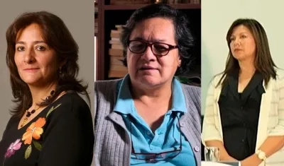 Las ternadas Ángela María Buitrago Ruiz, Amelia Pérez Parra y Luz Adriana Camargo Garzón.