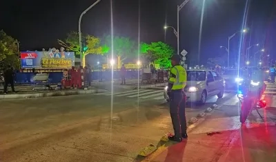 Operativos de la Policía durante la Noche de Velitas. 