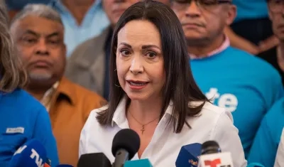 La candidata presidencial opositora, María Corina Machado