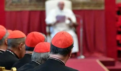 El Papa Francisco con miembros de la Curia Romana