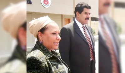 Piedad Córdoba y Nicolás Maduro, Presidente de Venezuela.