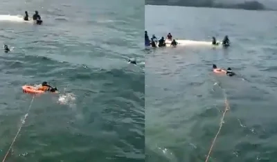 El operativo de rescate luego del naufragio de una embarcación en Chocó