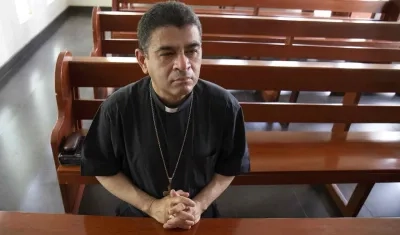 El obispo nicaragüense Rolando Álvarez, crítico del Gobierno del presidente Daniel Ortega.