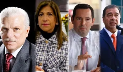 Guillermo Diago, Martha Zamora, Jorge Perdomo y Fabio Espitia, todos fiscales encargados.