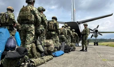 Militares enviados al sur de Bolívar y Antioquia