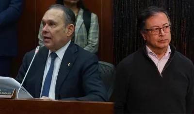 Senador Efraín Cepeda y el Presidente Gustavo Petro.