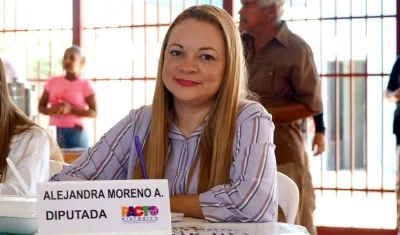 La diputada Alejandra Moreno.