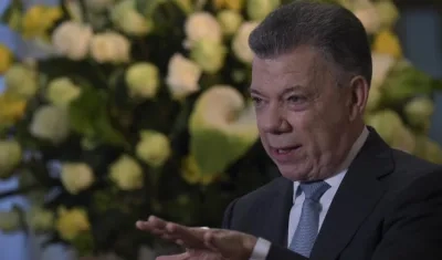 El expresidente de Colombia Juan Manuel Santos. 