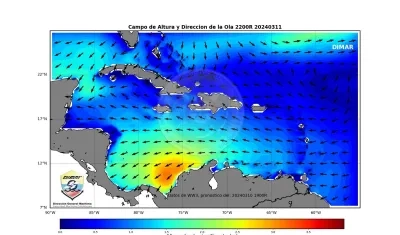 Fuertes vientos se esperan en la próxima 72 horas en la Región Caribe. 