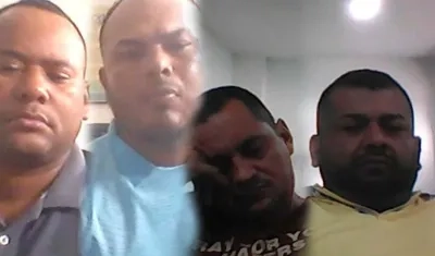 Los cuatro capturados durante la audiencia de imputación.