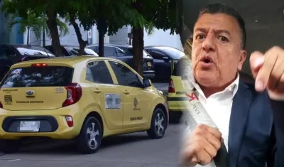 Hugo Ospina, líder nacional de taxis.