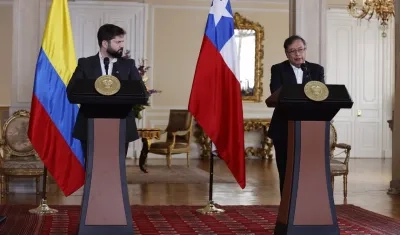 El Presidente de Chile, Gabriela Boric, y el Presidente Gustavo Petro.