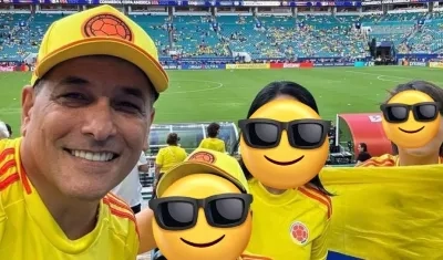 El alcalde de Cartagena colocó en sus redes una foto con su familia en el estadio donde se disputó la final. 