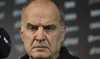 Marcelo Bielsa, entrenador de la selección uruguaya. 