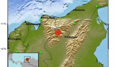 Lugar donde se sintió el temblor. 