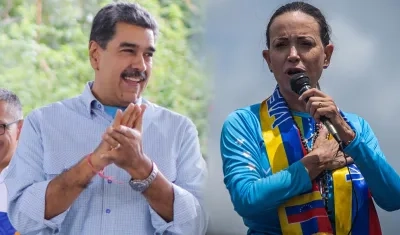 Nicolás Maduro y María Corina Machado. 