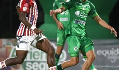 Didier Moreno durante el partido contra La Equidad. 