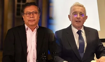 Gustavo Petro y Álvaro Uribe Vélez.